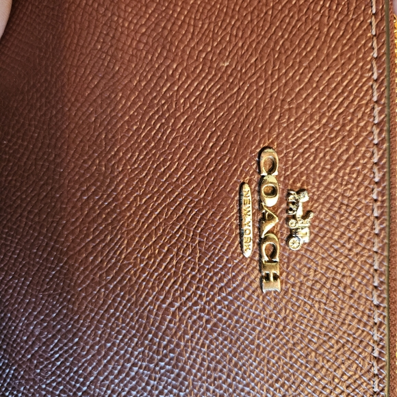 Coach Red Wine Leather Wallet - Picture 5 of 5